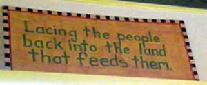 Lacing the people back into the land that feeds them