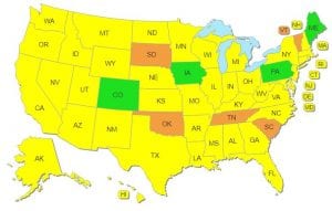 Cottage Foods Map And Chart Farm To Consumer Legal Defense Fund