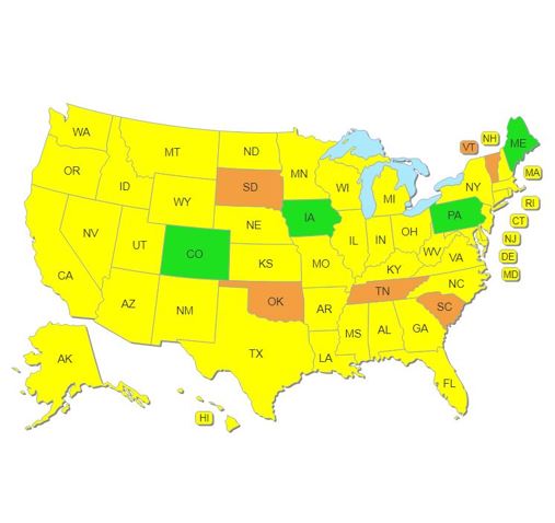 Cottage Foods Map