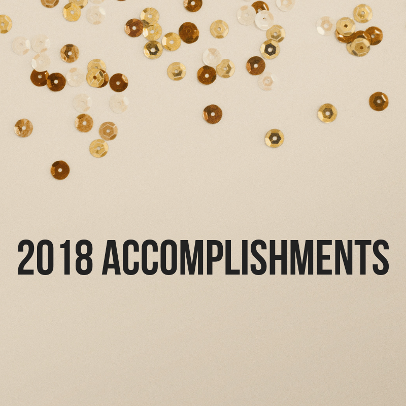 Accomplishments and confetti