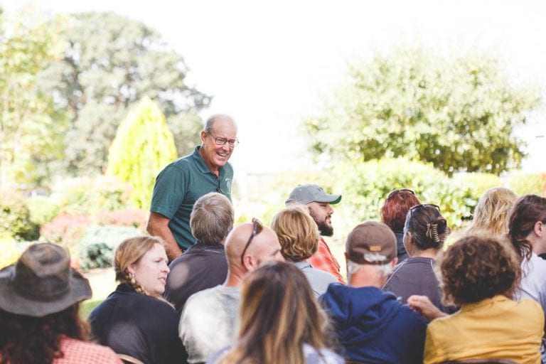 Joel Salatin at the Profitable Farm Workshop. Photo: BeeJoy Photo 