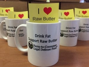 Donor gifts for the End the Ban on Raw Butter Fundraiser. 