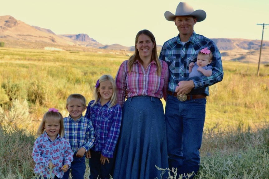 Liz Cunningham with her family 