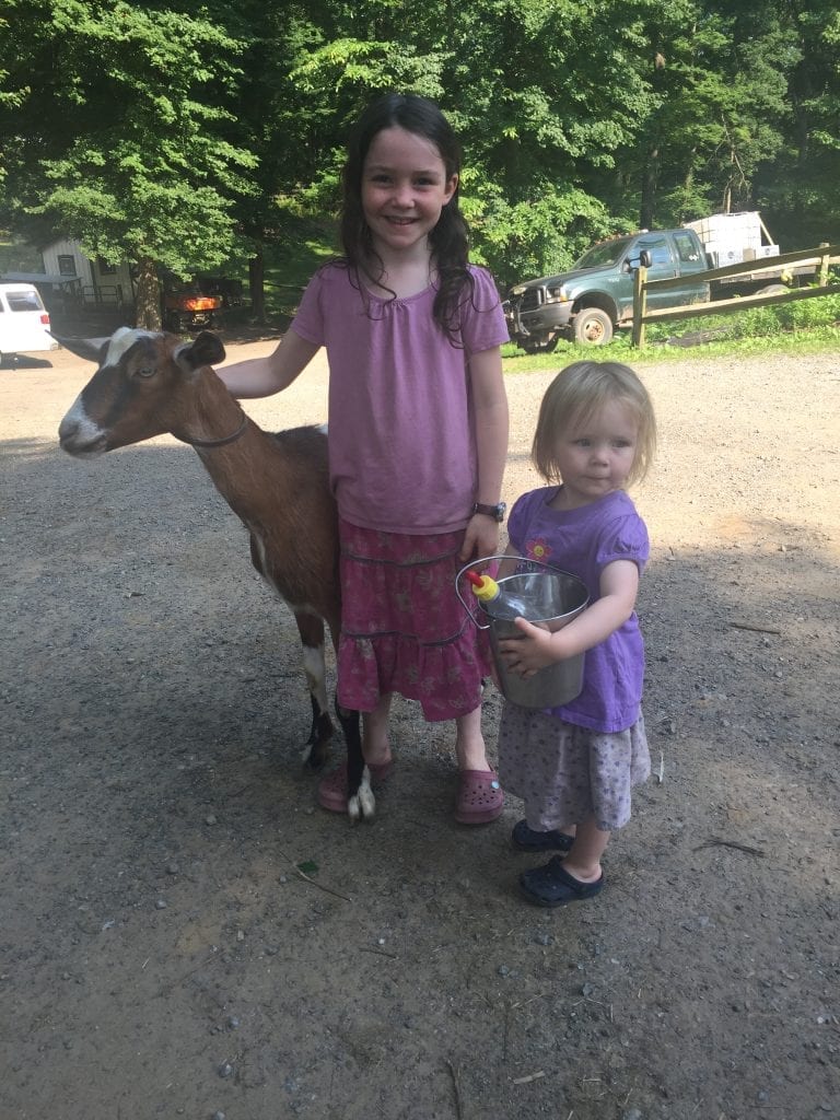 Day Spring Farm children with goat