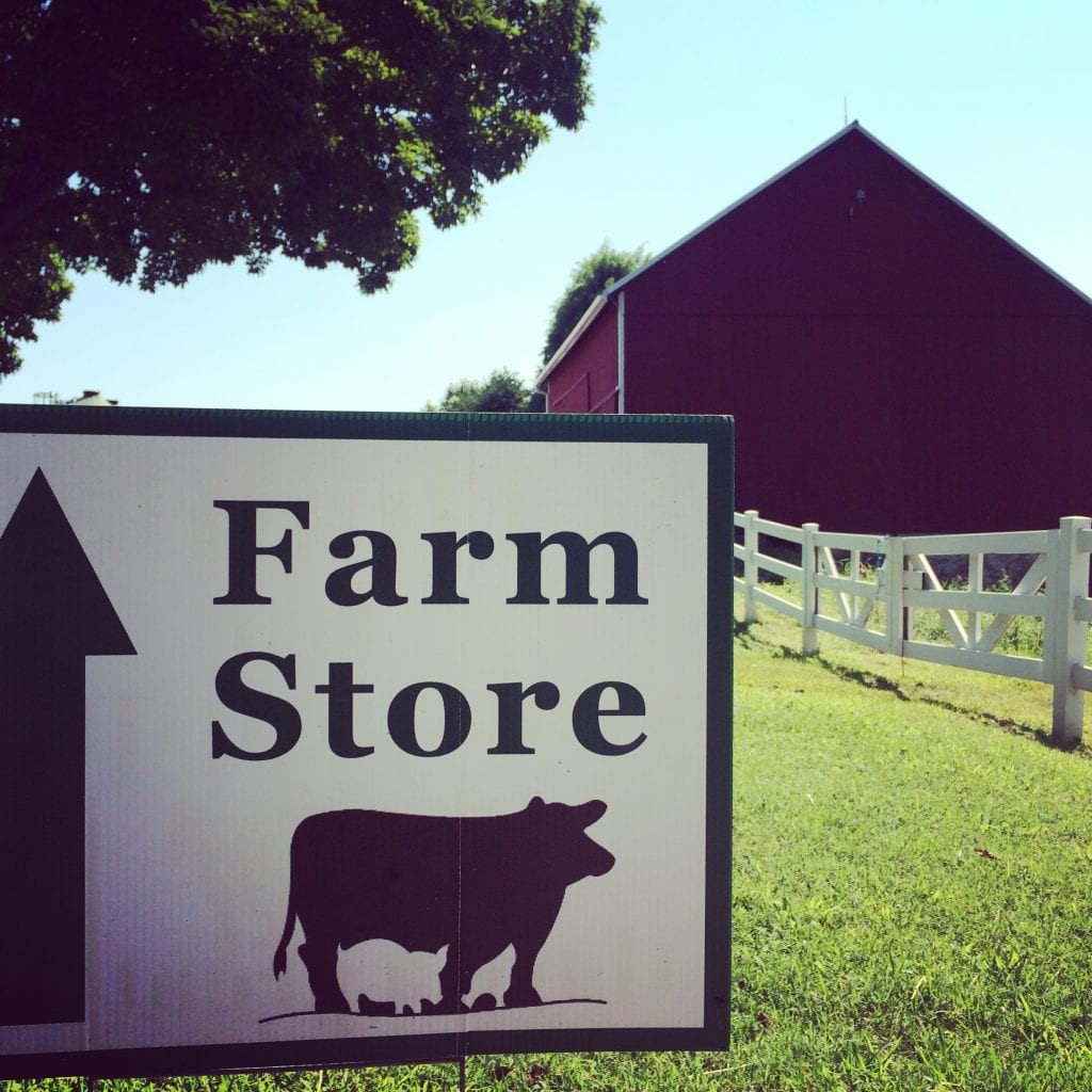 Grand View Farm Store Sign and Barn