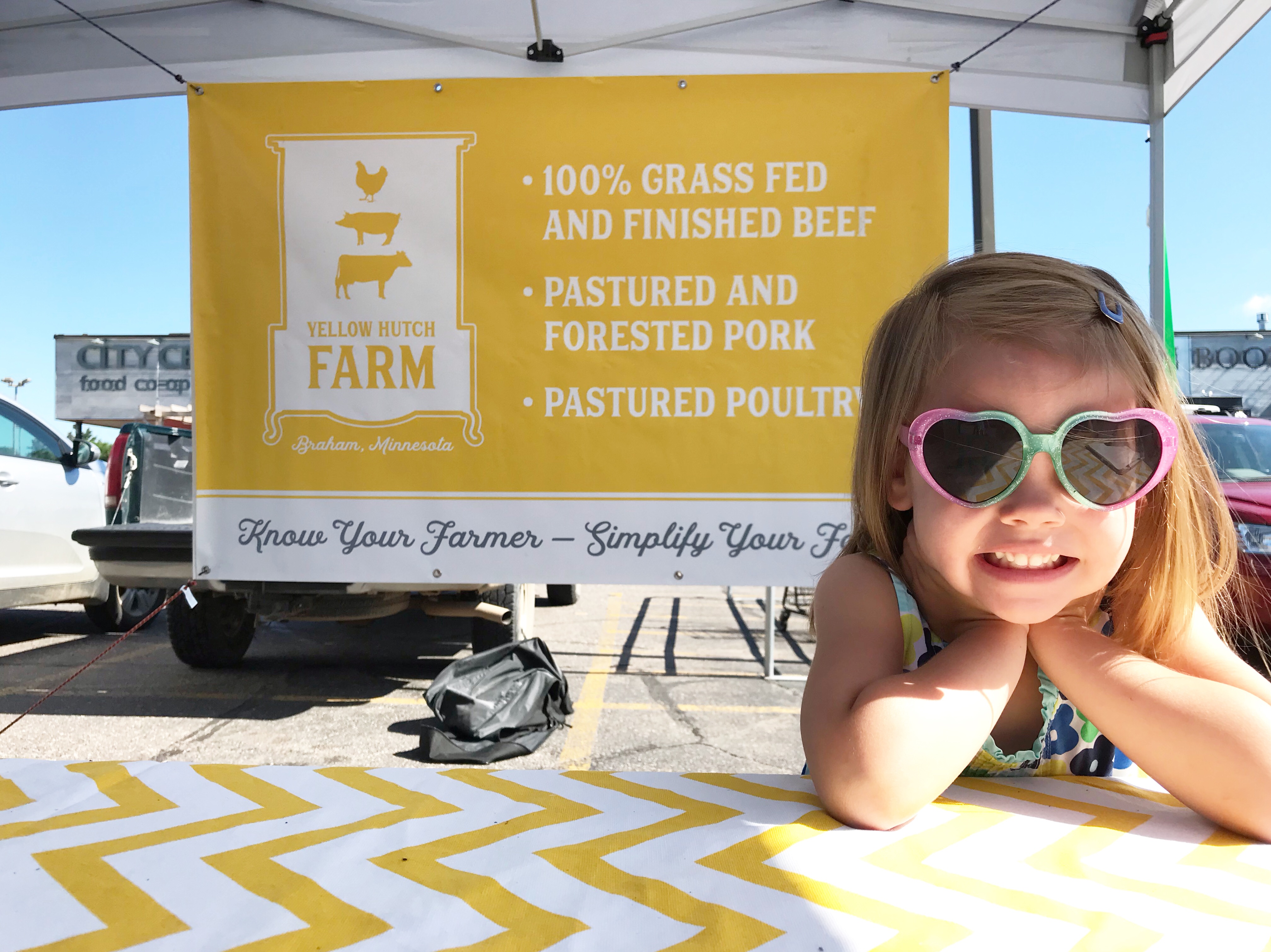 Yellow Hutch Farm Young Daughter At Market