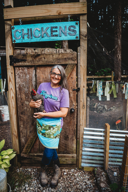 Mandy Kerns with Chicken