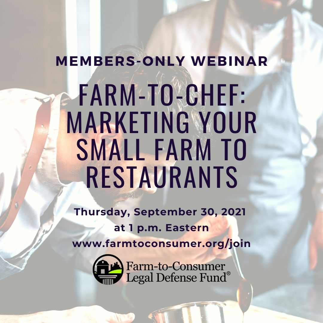 Upcoming Members-Only Webinar – Farm-to-Chef: Marketing Your Small Farm to Restaurants