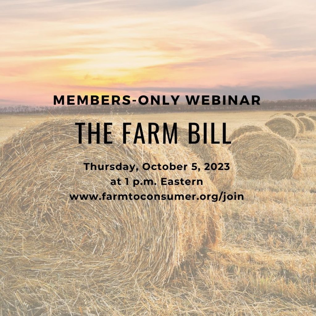 Members Only Webinar Farm Bill